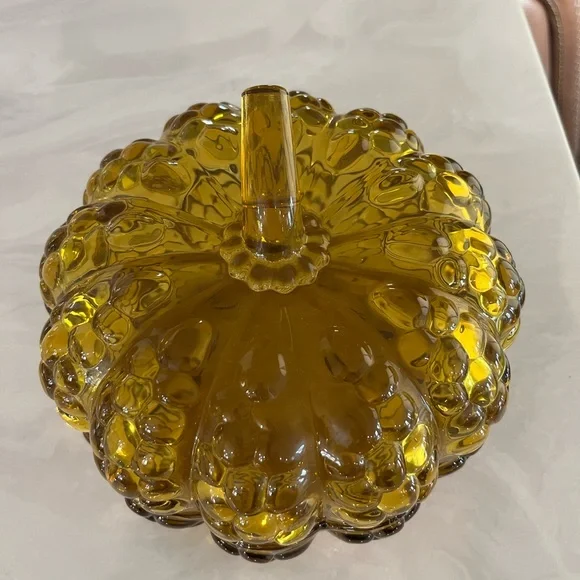 Cracker Barrel Amber glass 2 piece candy dish - Picture 5 of 13